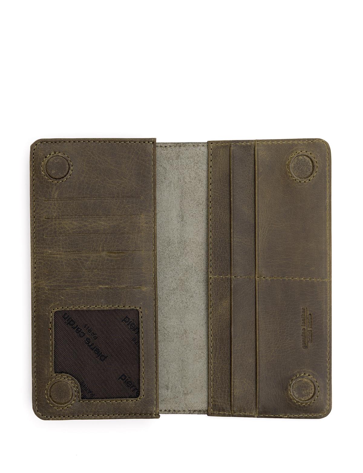 Erkek Haki Deri Kartlık - 50292375001