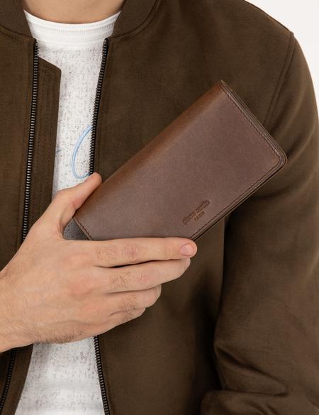 Erkek Kahverengi Deri Kartlık - 50292375002
