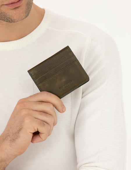 Erkek Haki Deri Cüzdan - 50292376001