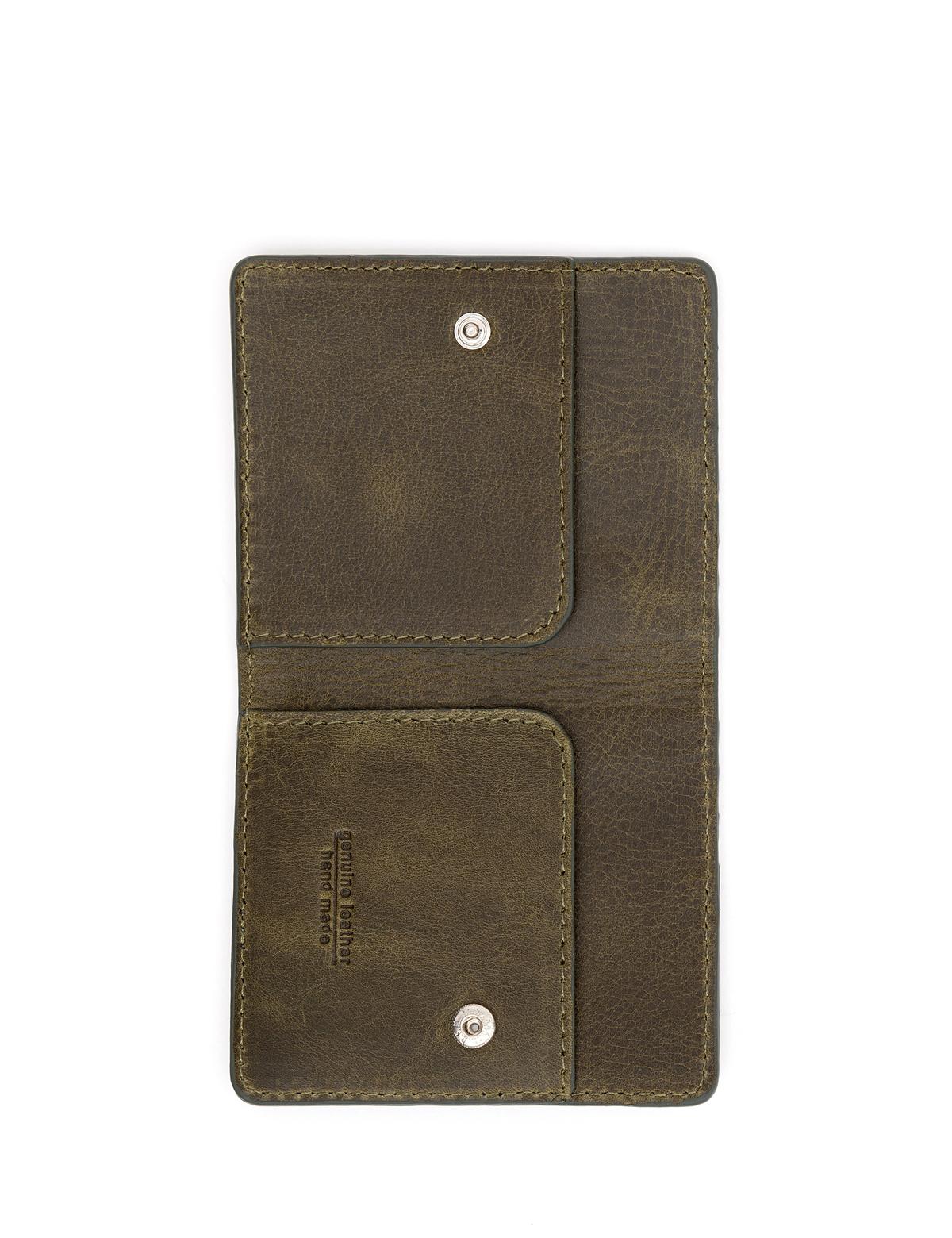 Erkek Haki Deri Cüzdan - 50292376001