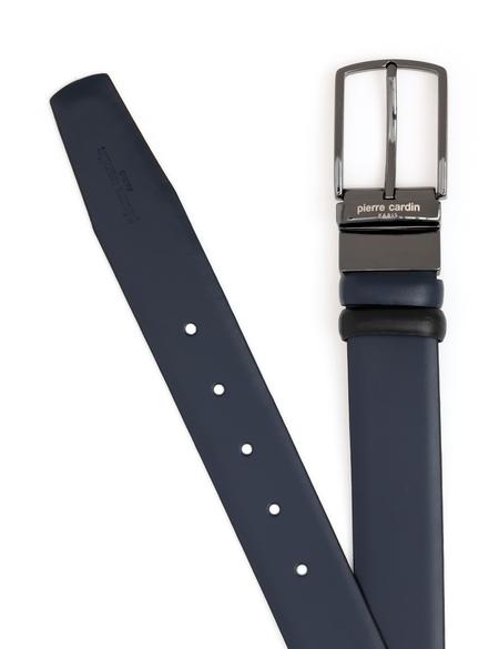 Lacivert %100 Deri Çift Taraflı Kemer - 50294386003