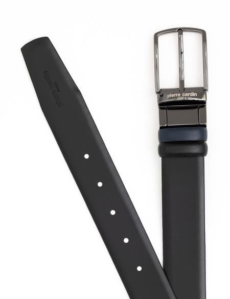 Lacivert %100 Deri Çift Taraflı Kemer - 50294386003