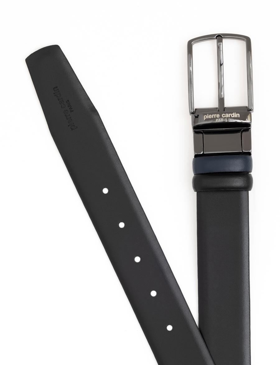 Lacivert %100 Deri Çift Taraflı Kemer