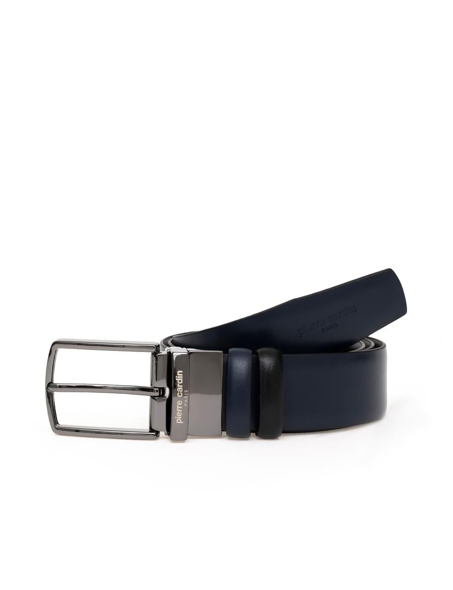 Lacivert %100 Deri Çift Taraflı Kemer