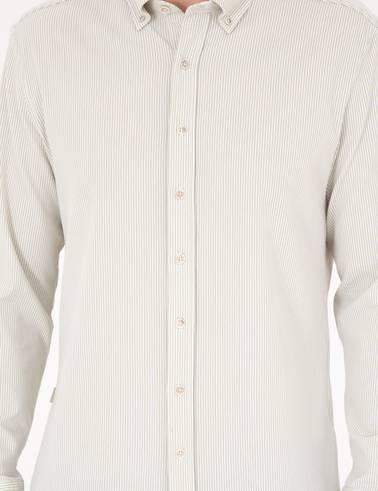 Yeşil Slim Fit Uzun Kollu Gömlek