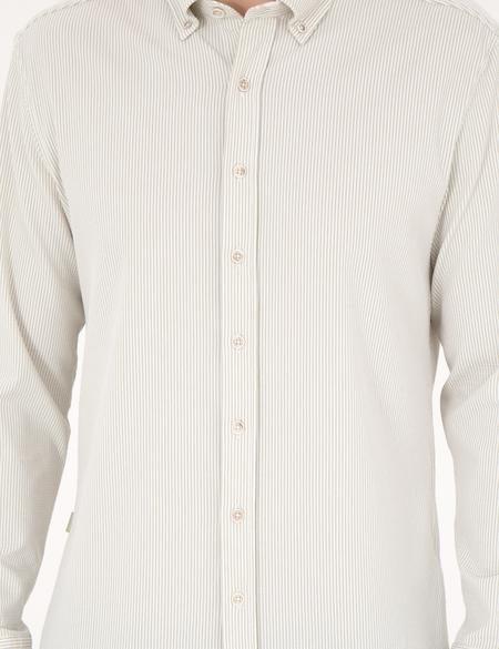 Yeşil Slim Fit Uzun Kollu Gömlek - 50284109037