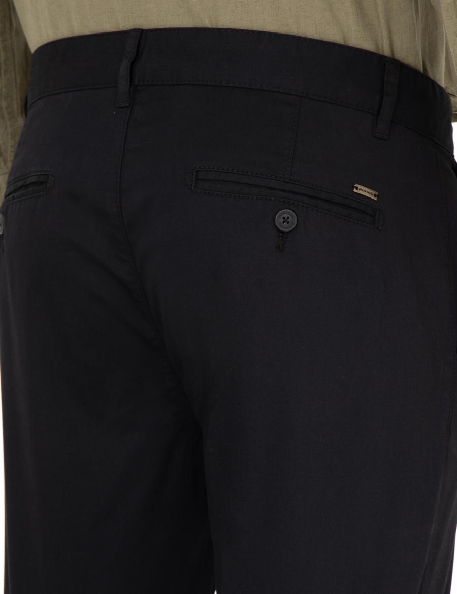 Siyah Regular Fit Kanvas Pantolon