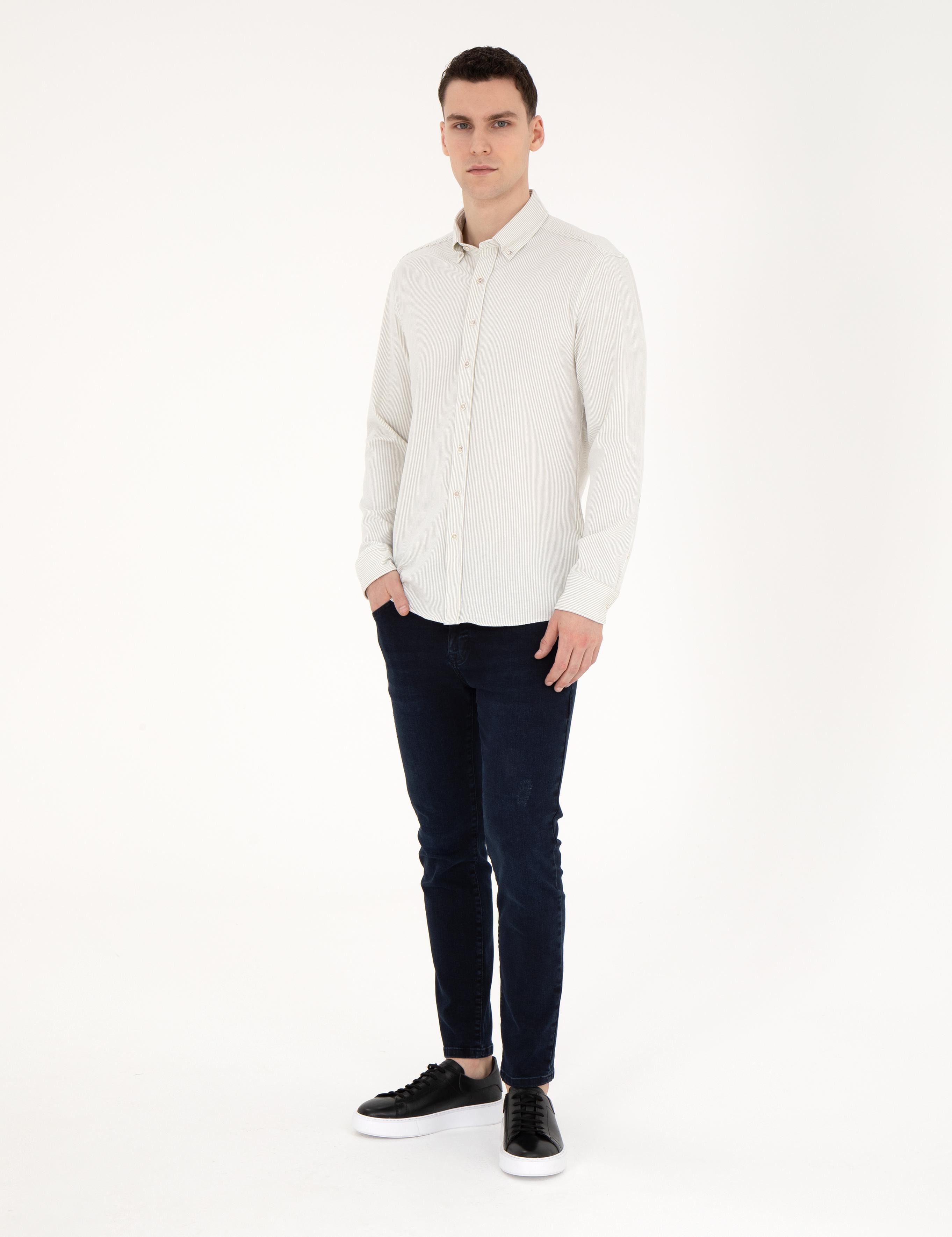 Koyu Lacivert Slim Fit Jean Pantolon