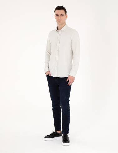 Koyu Lacivert Slim Fit Jean Pantolon