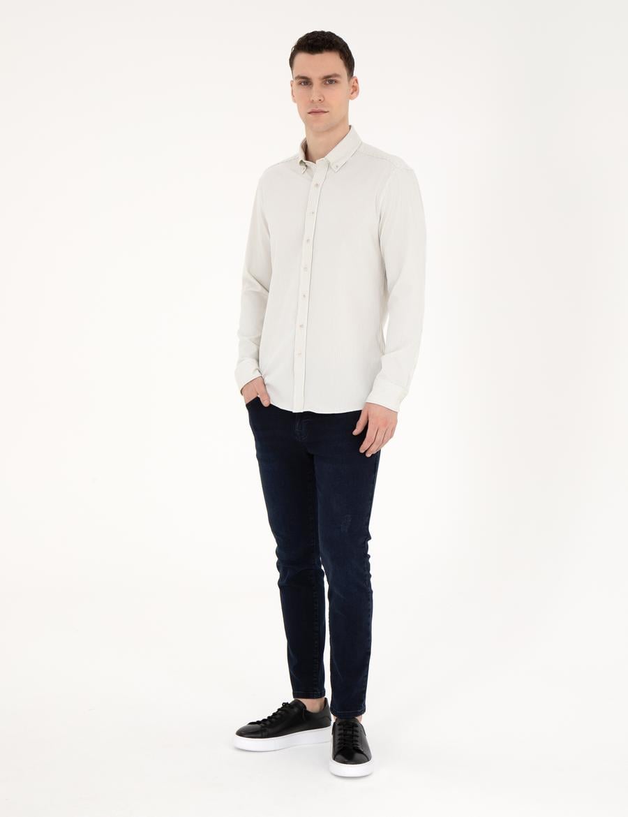 Koyu Lacivert Slim Fit Jean Pantolon