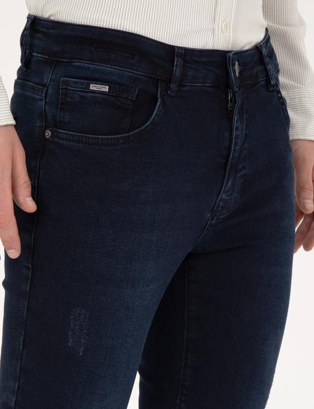 Koyu Lacivert Slim Fit Jean Pantolon - 50288525013