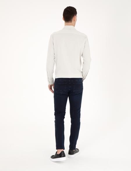 Koyu Lacivert Slim Fit Jean Pantolon - 50288525013