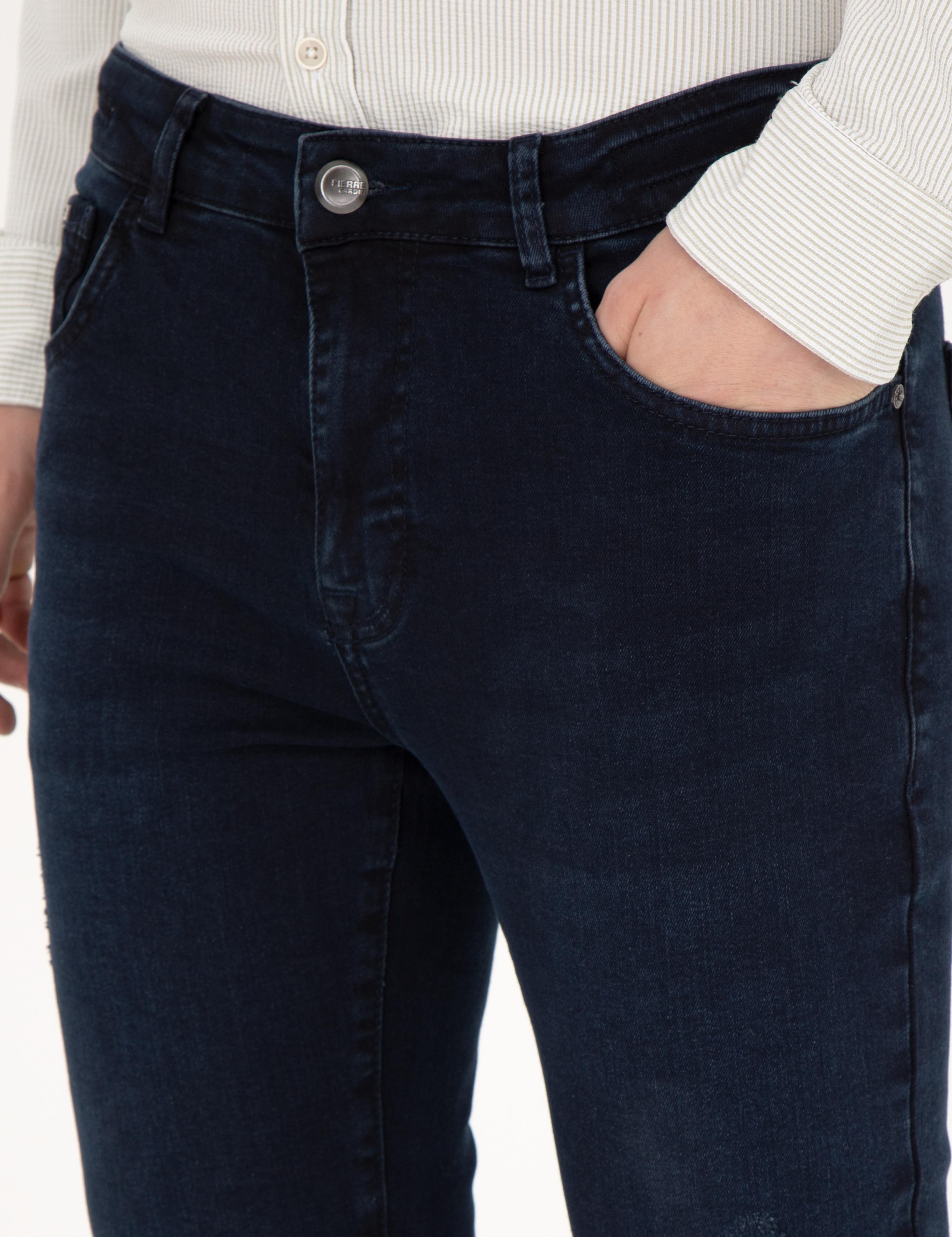 Koyu Lacivert Slim Fit Jean Pantolon