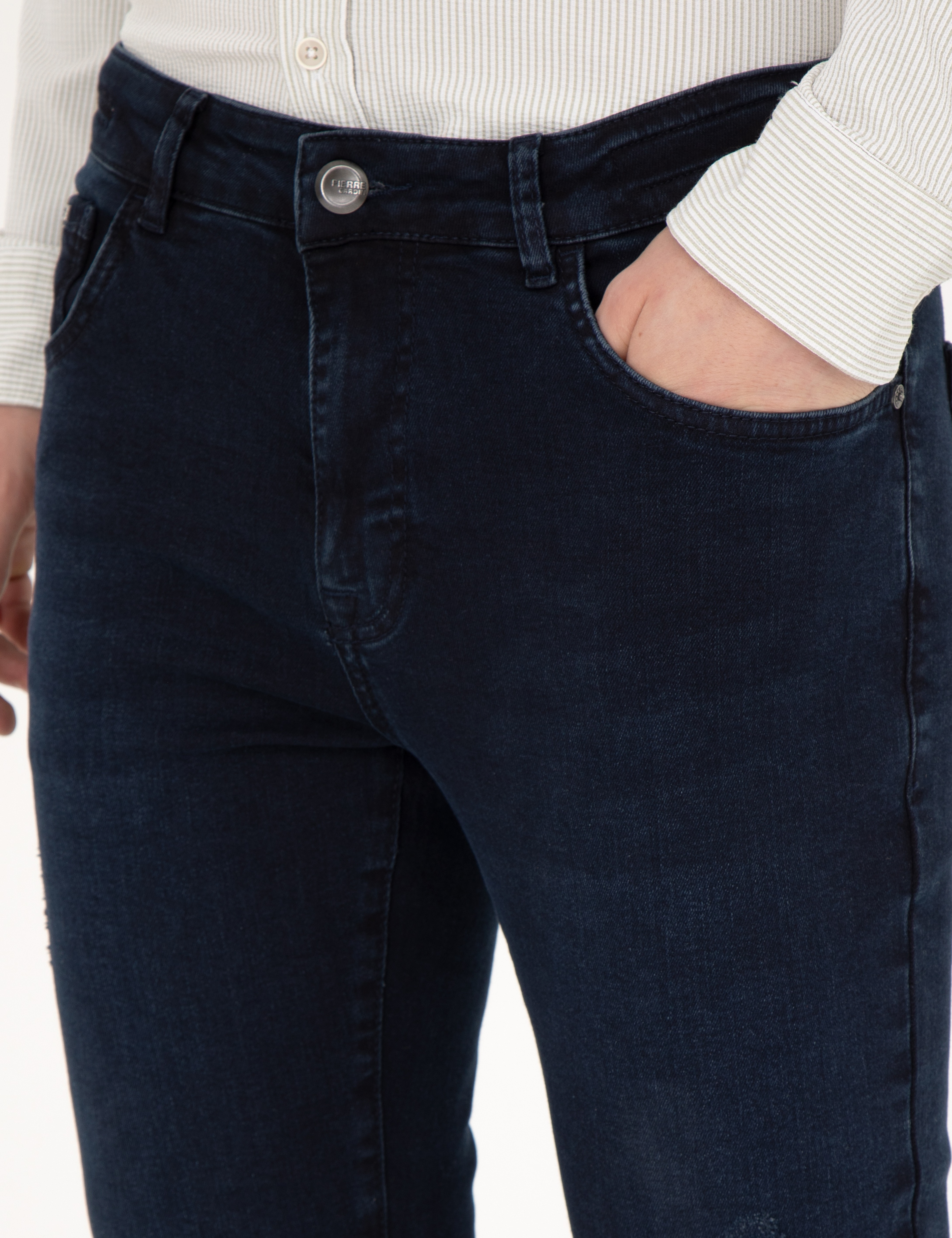 Koyu Lacivert Slim Fit Jean Pantolon