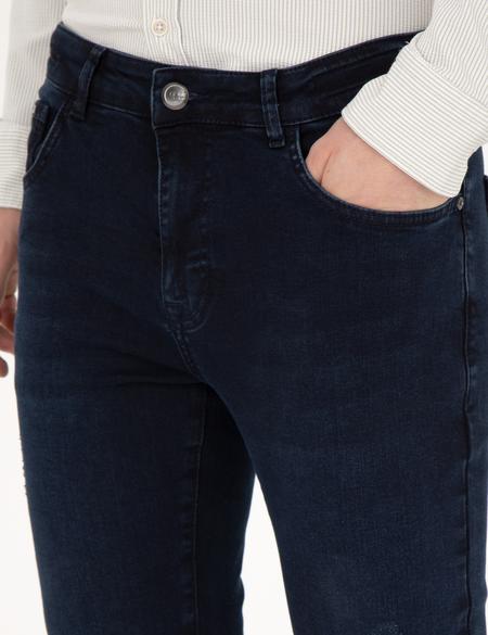 Koyu Lacivert Slim Fit Jean Pantolon - 50288525013