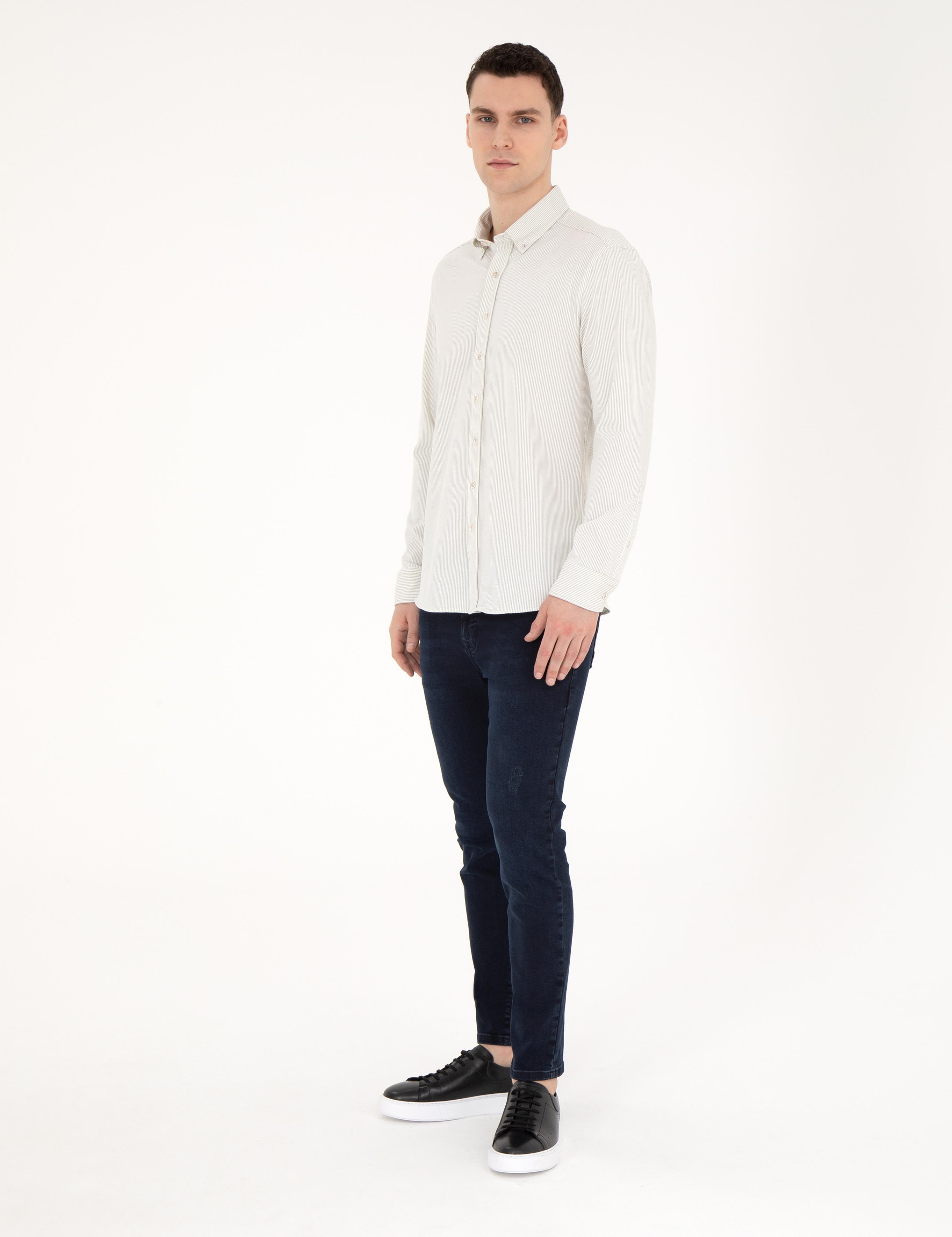 Koyu Lacivert Slim Fit Jean Pantolon