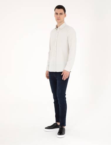 Koyu Lacivert Slim Fit Jean Pantolon