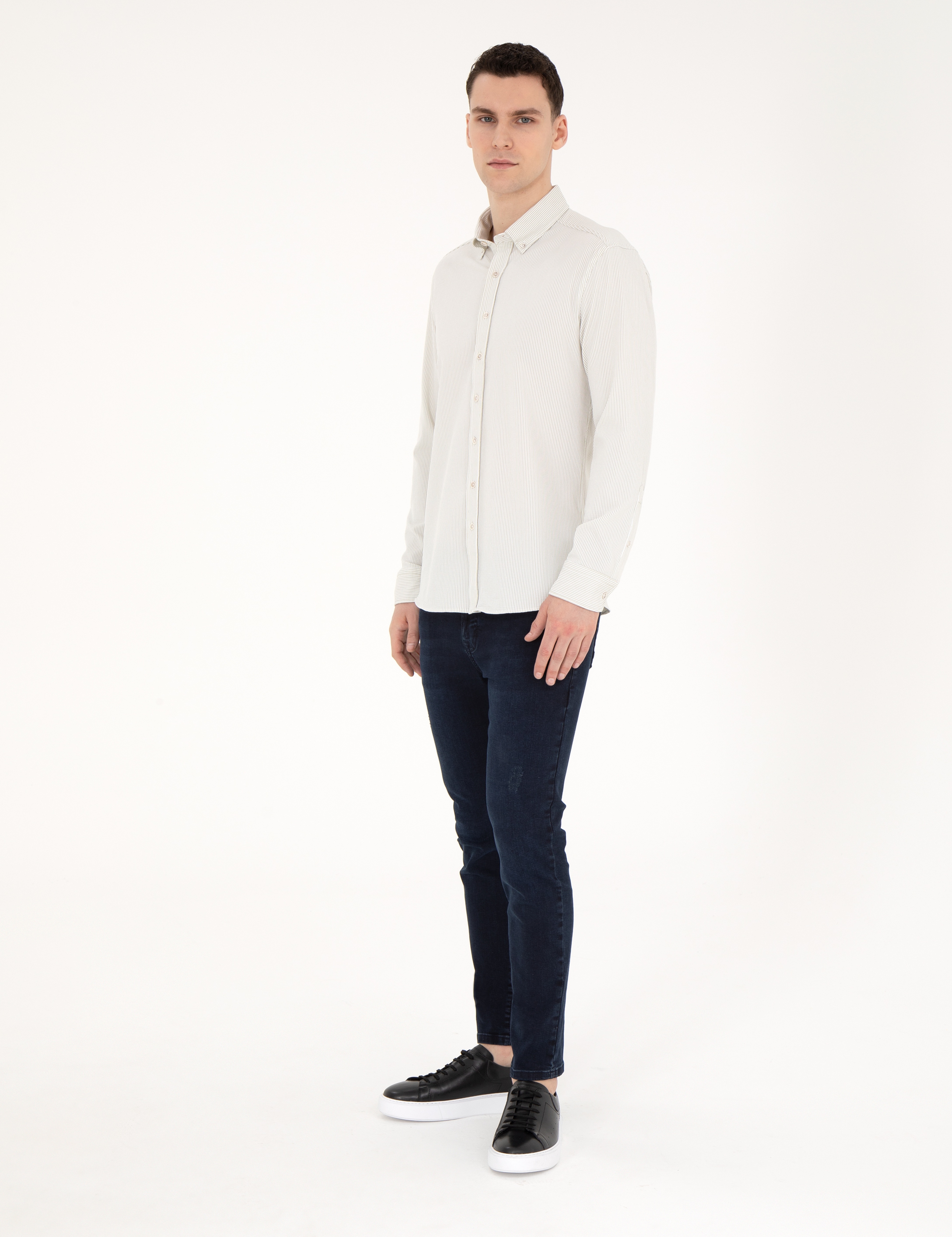 Koyu Lacivert Slim Fit Jean Pantolon - Image 3