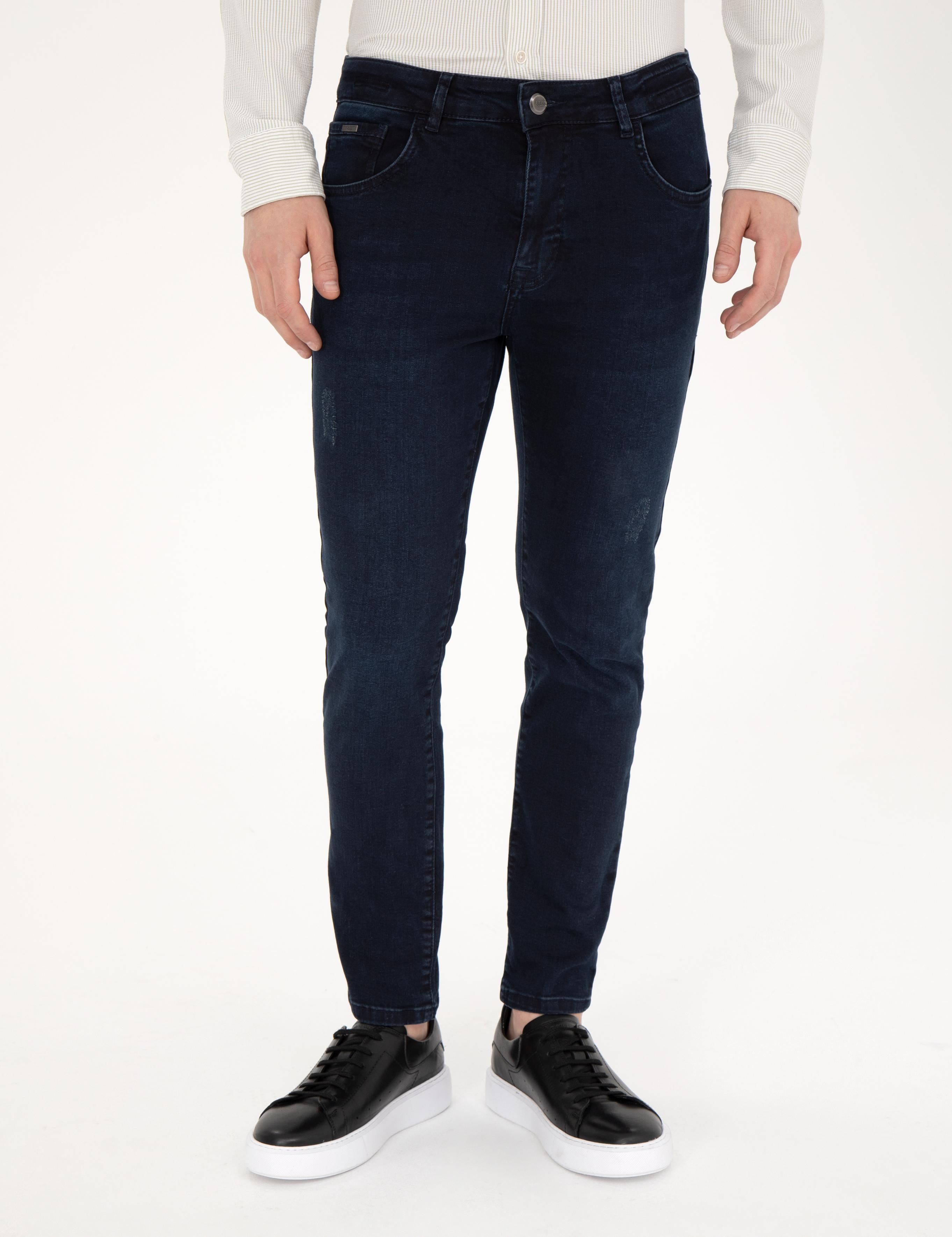 Koyu Lacivert Slim Fit Jean Pantolon