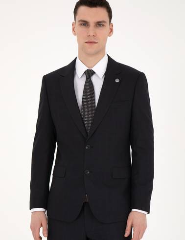 Siyah Slim Fit Takım Elbise