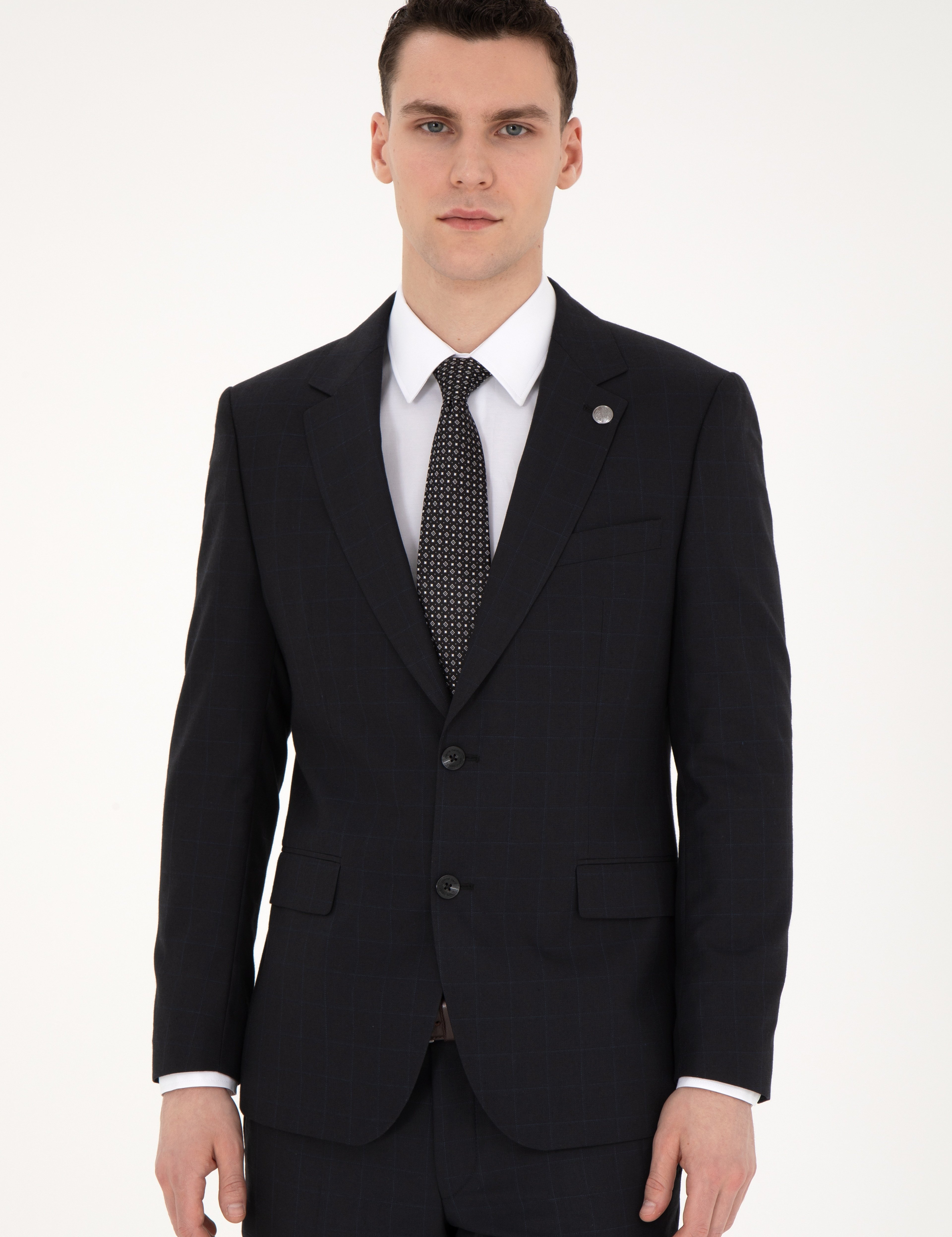 Siyah Slim Fit Takım Elbise - Image 2
