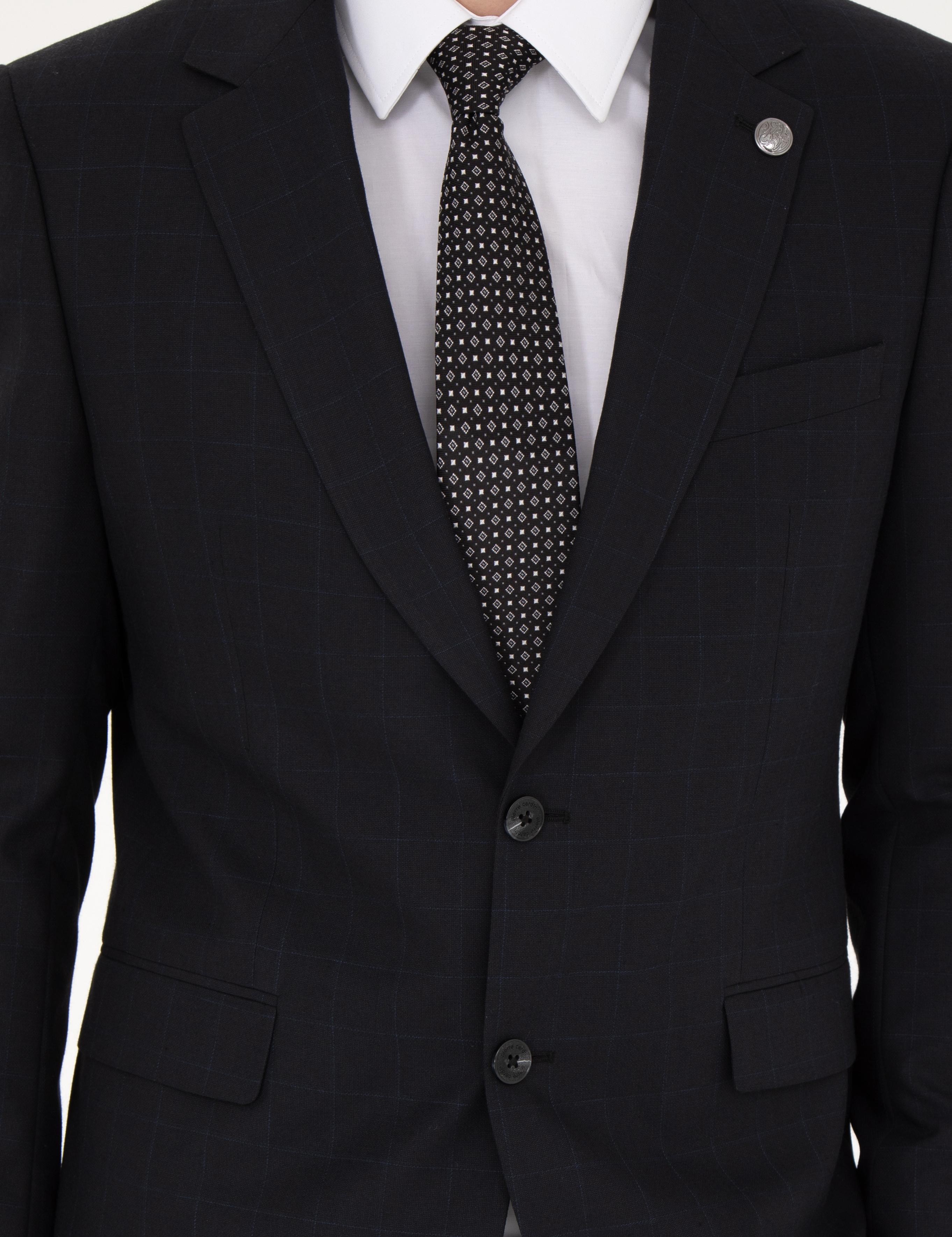 Siyah Slim Fit Takım Elbise