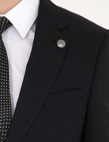 Siyah Slim Fit Takım Elbise