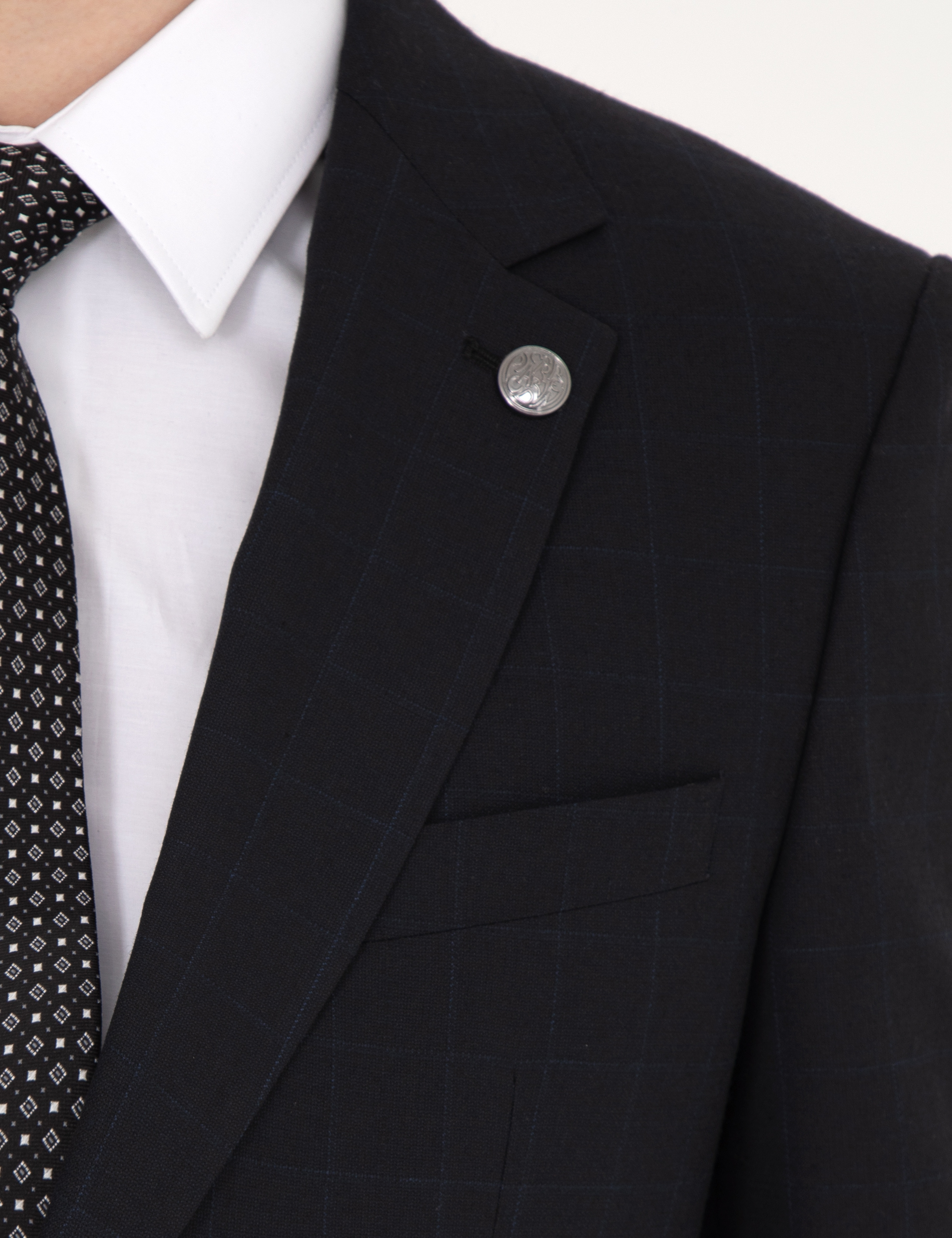 Siyah Slim Fit Takım Elbise - Image 7