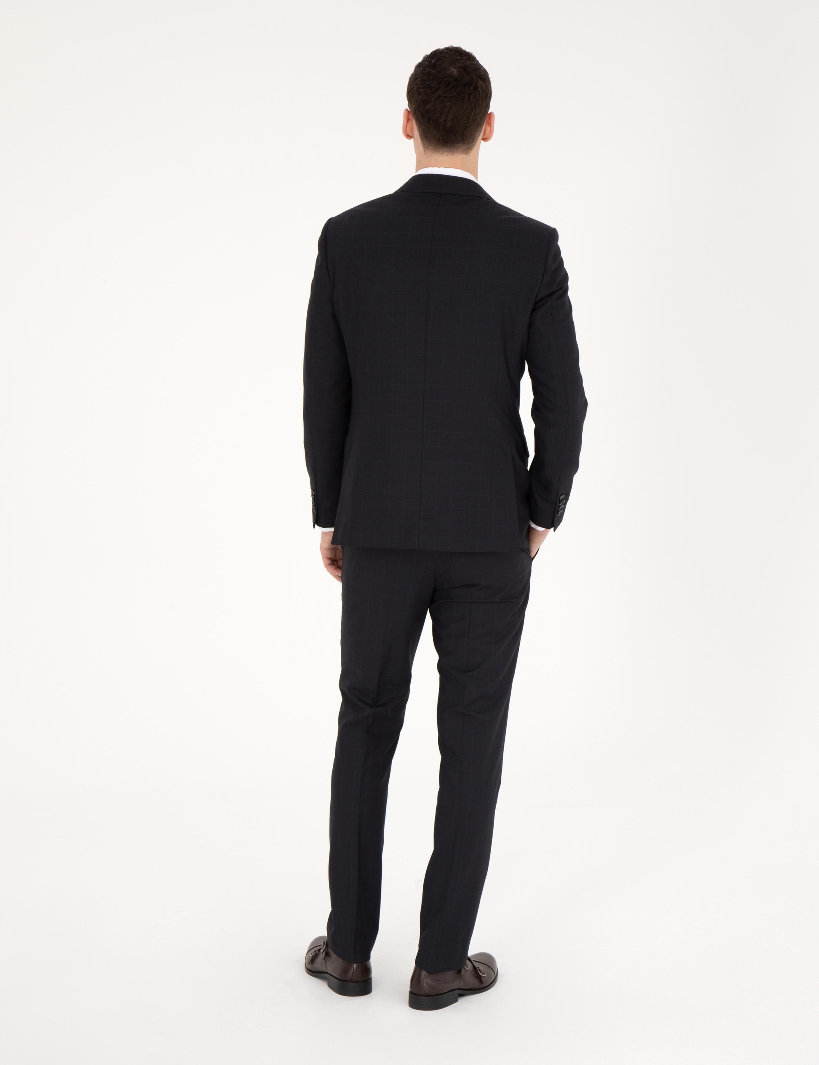 Siyah Slim Fit Takım Elbise