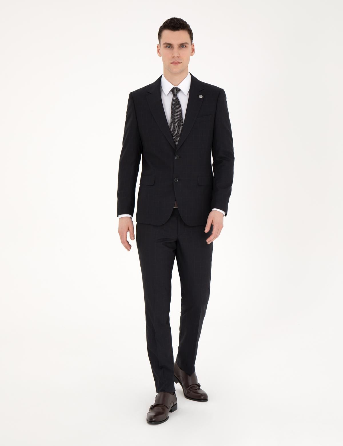 Siyah Slim Fit Takım Elbise