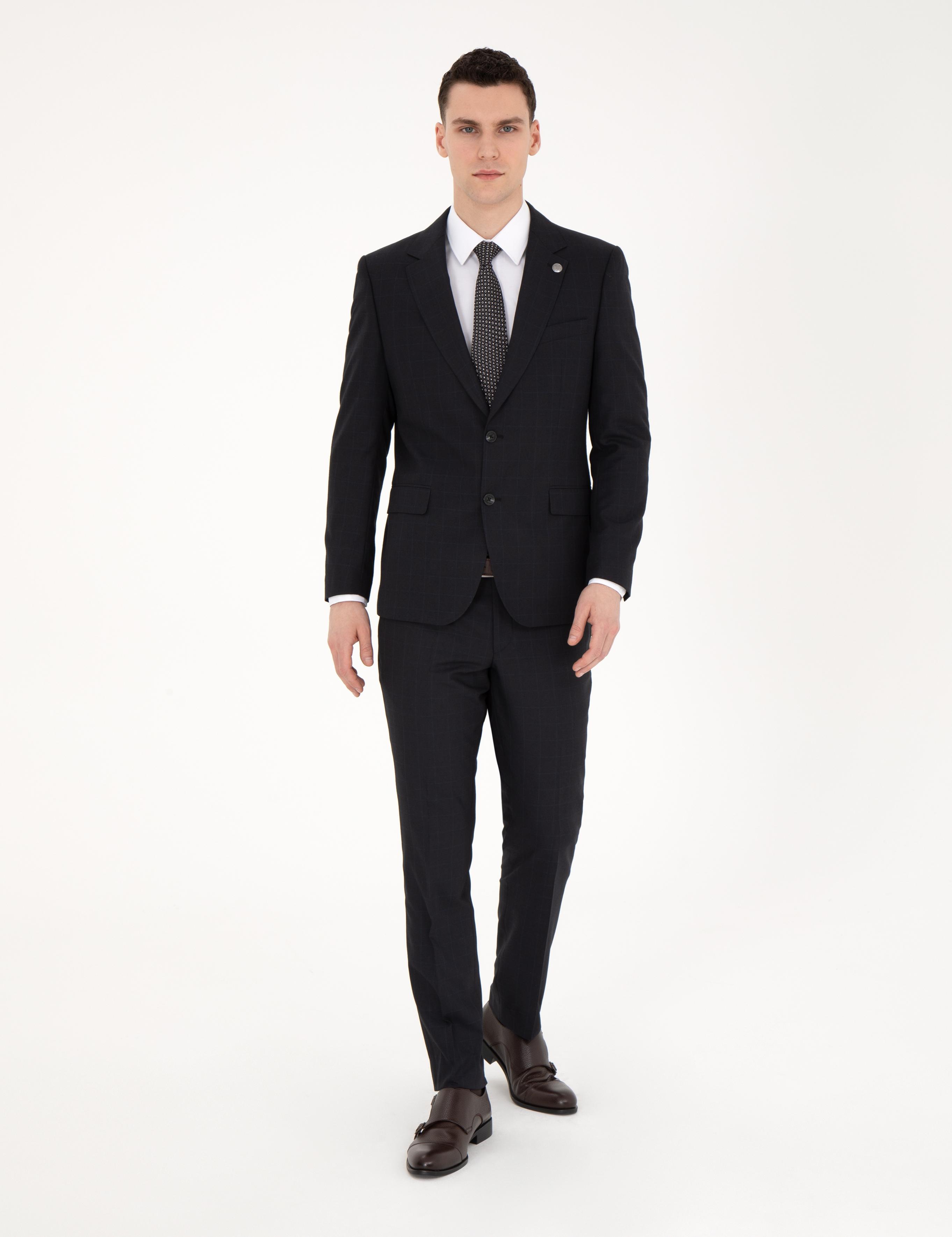 Siyah Slim Fit Takım Elbise