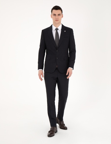Siyah Slim Fit Takım Elbise