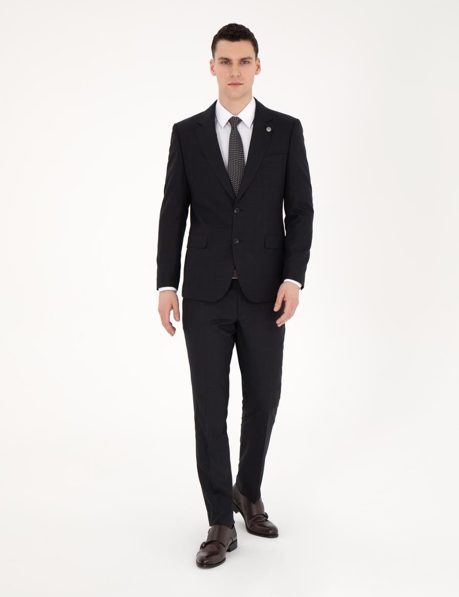 Siyah Slim Fit Takım Elbise