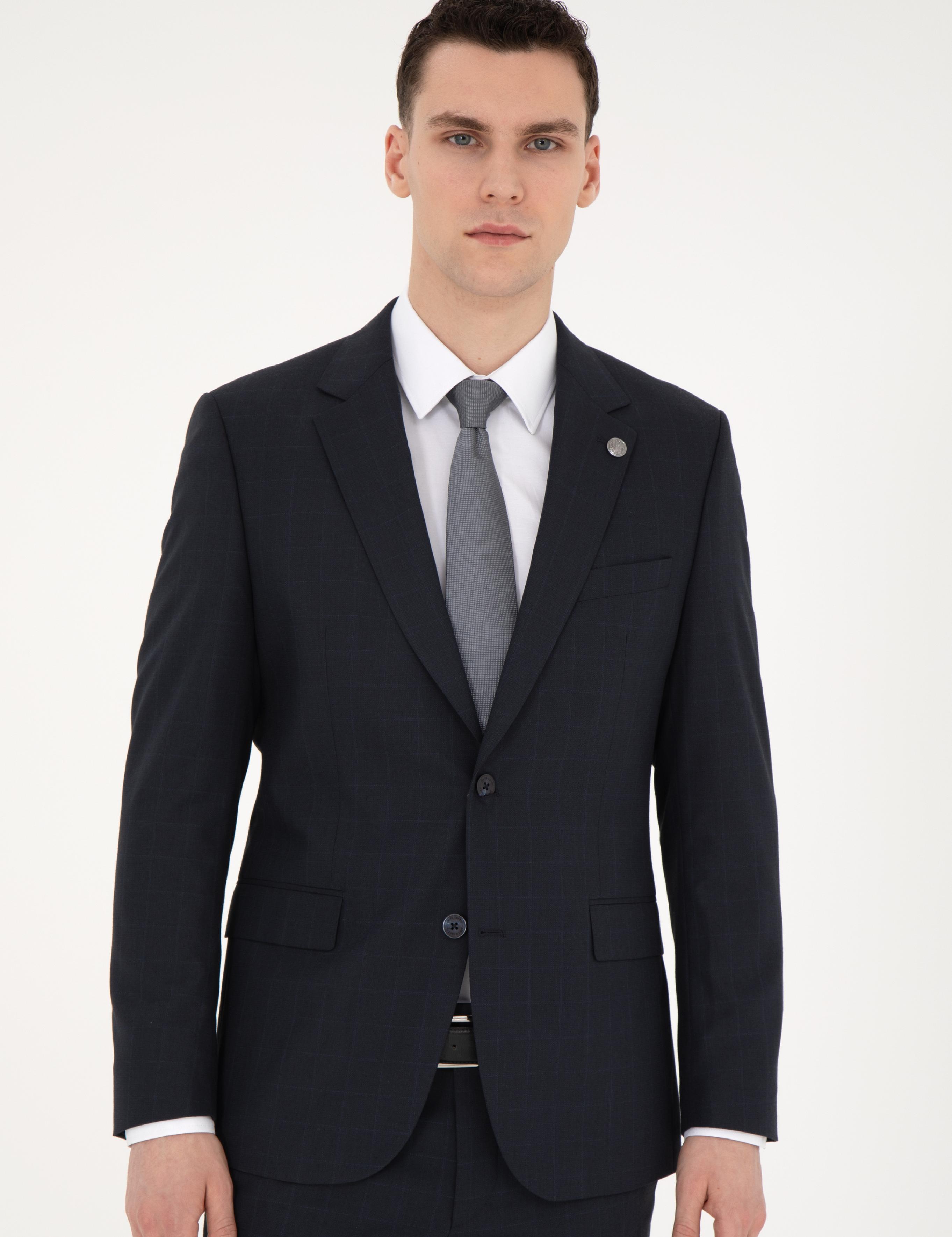 Lacivert Slim Fit Takım Elbise