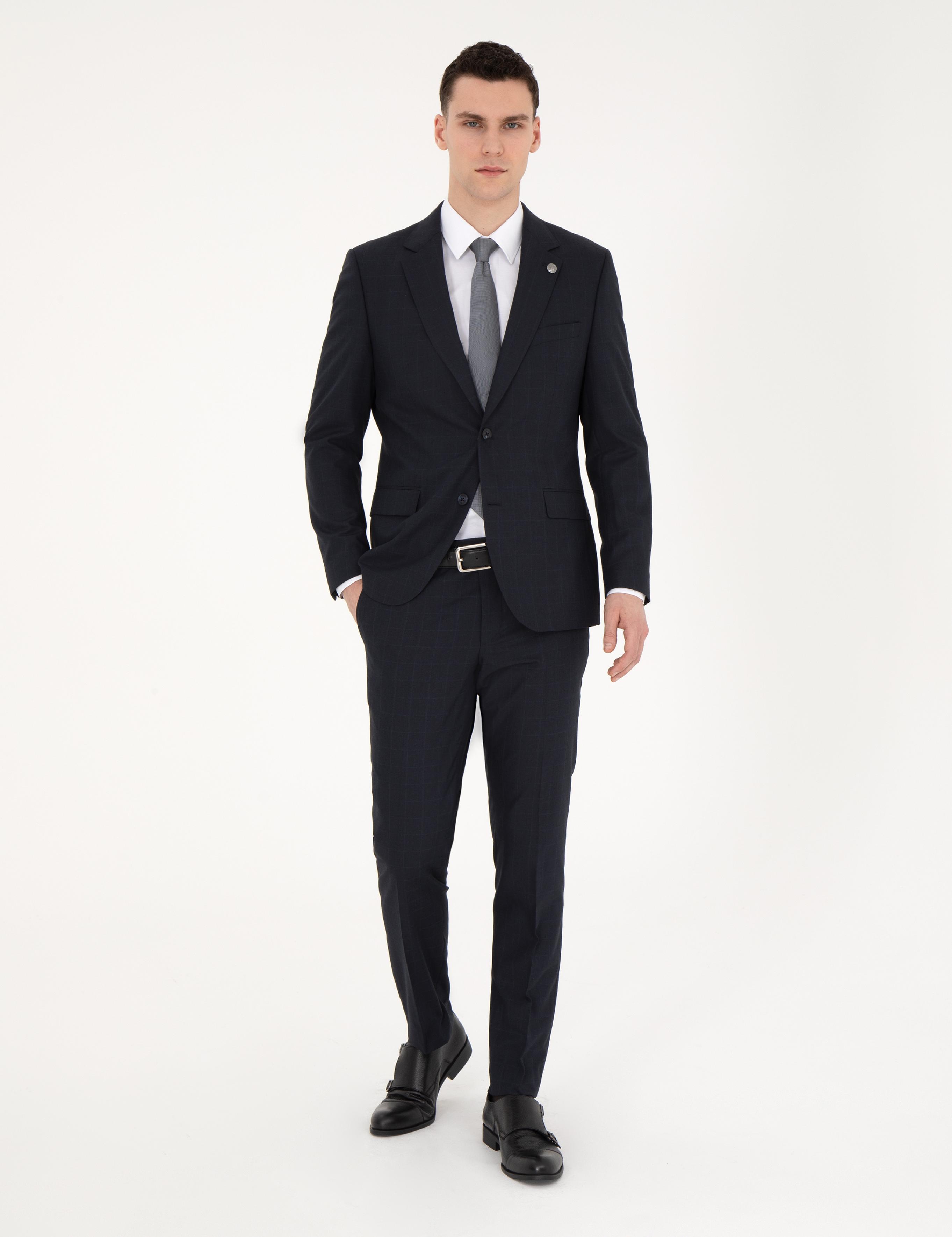 Lacivert Slim Fit Takım Elbise