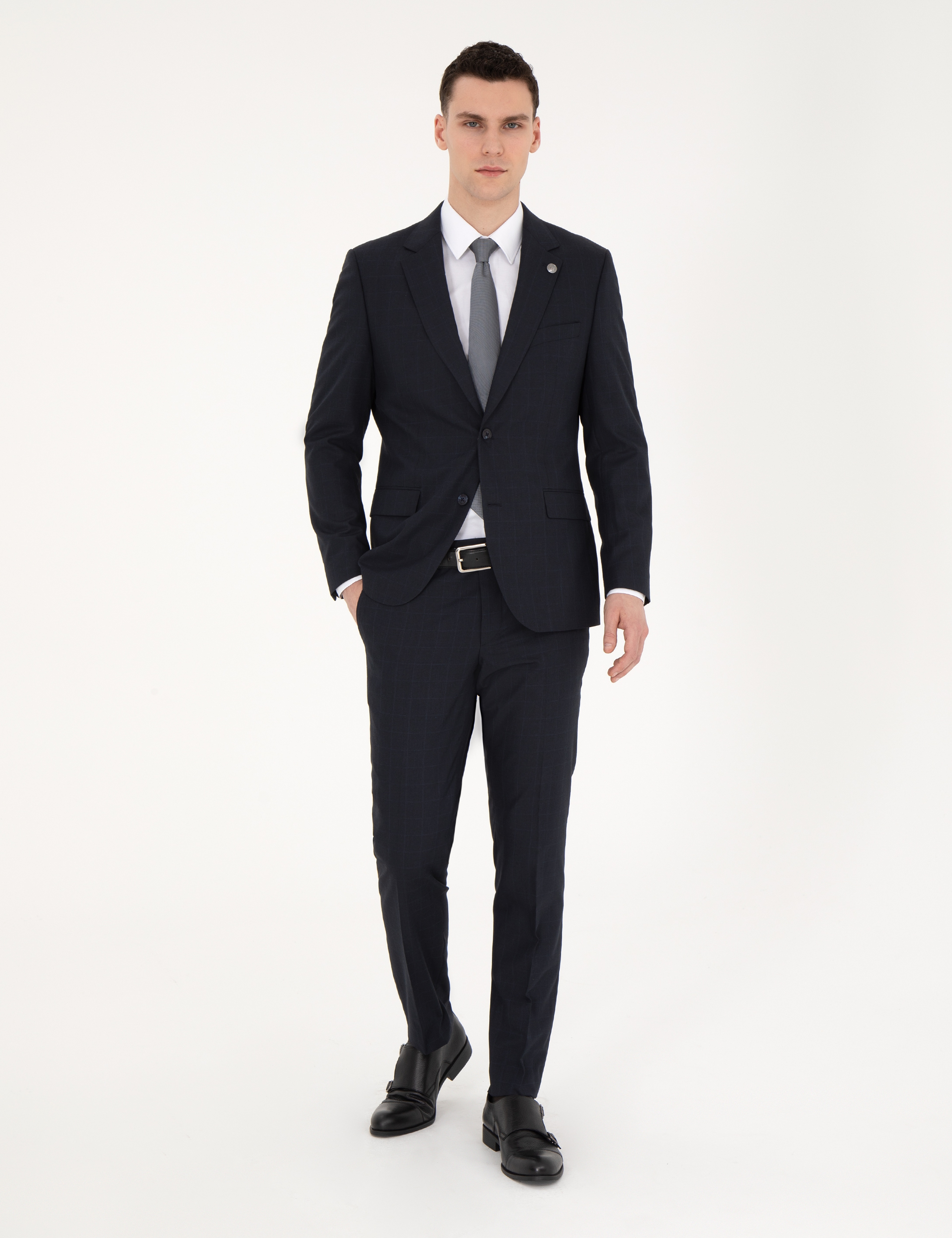 Lacivert Slim Fit Takım Elbise - Image 3