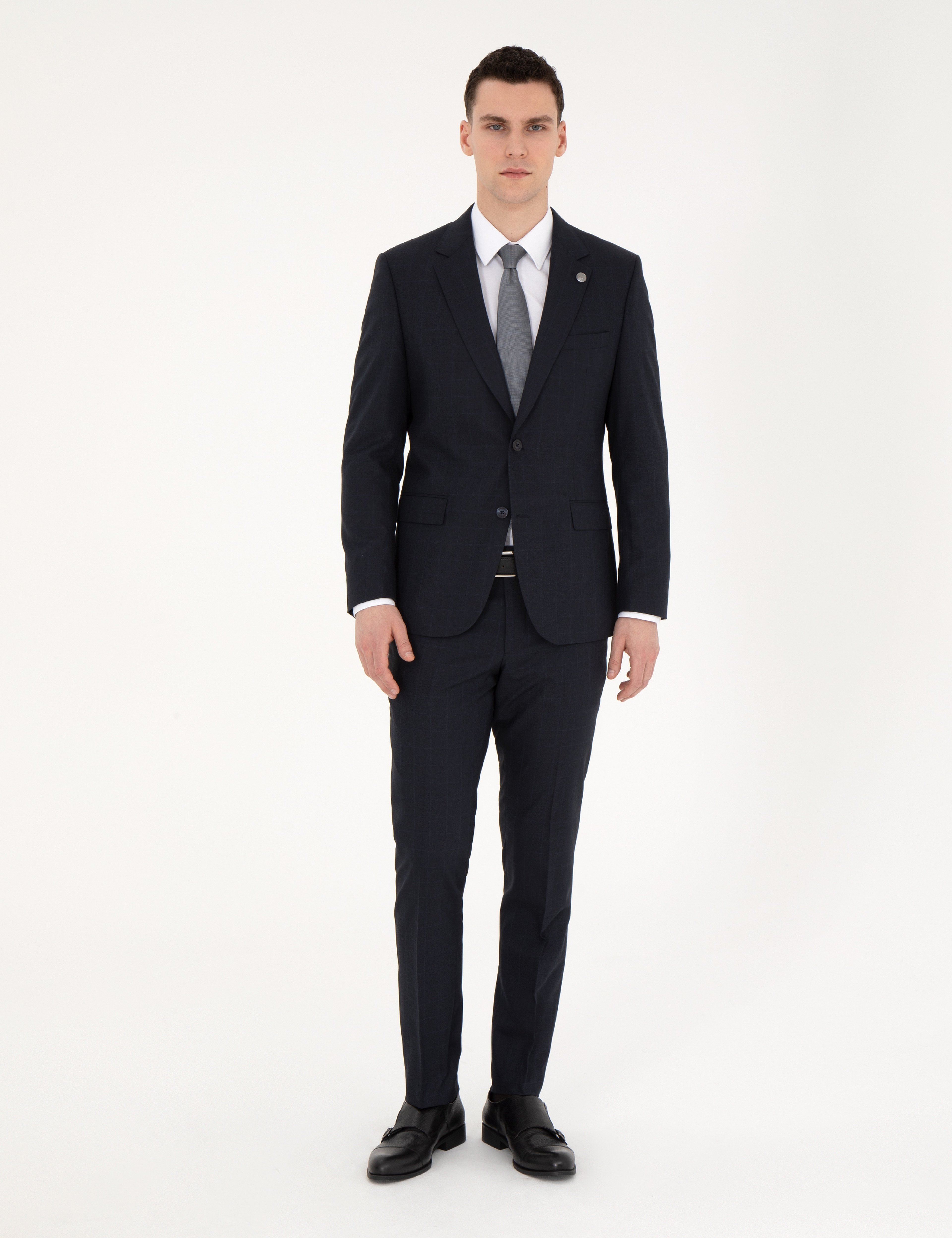 Lacivert Slim Fit Takım Elbise - Image 1