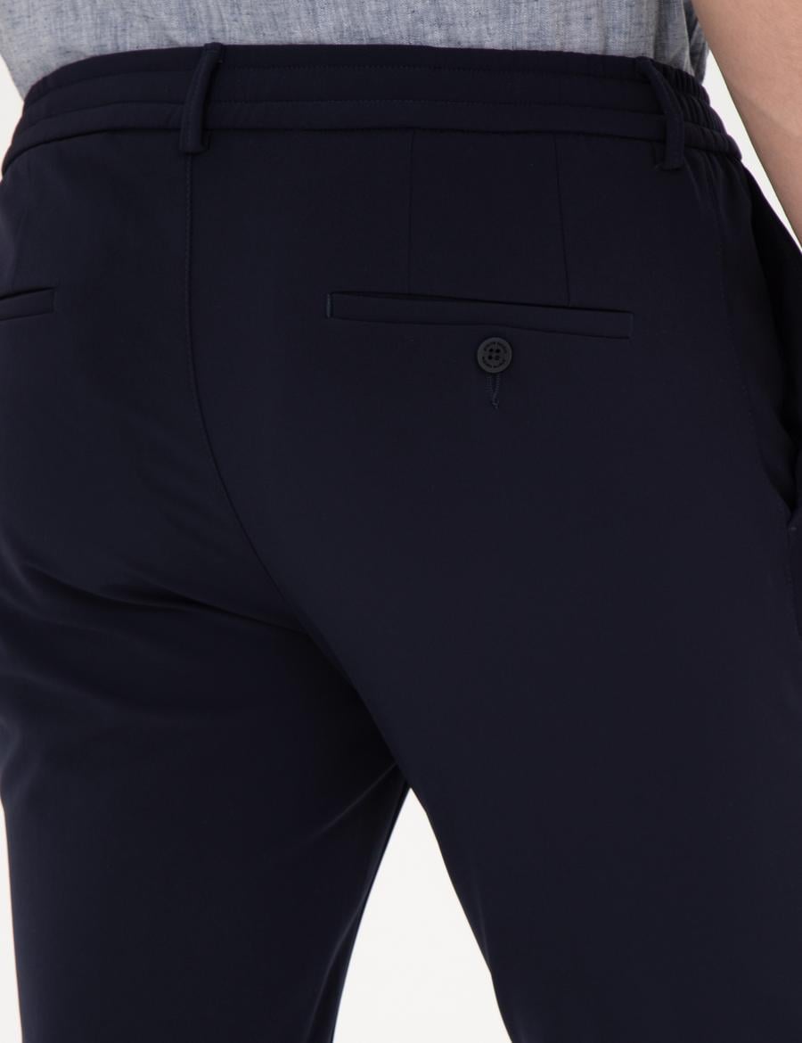 Lacivert Klasik Jogger Pantolon