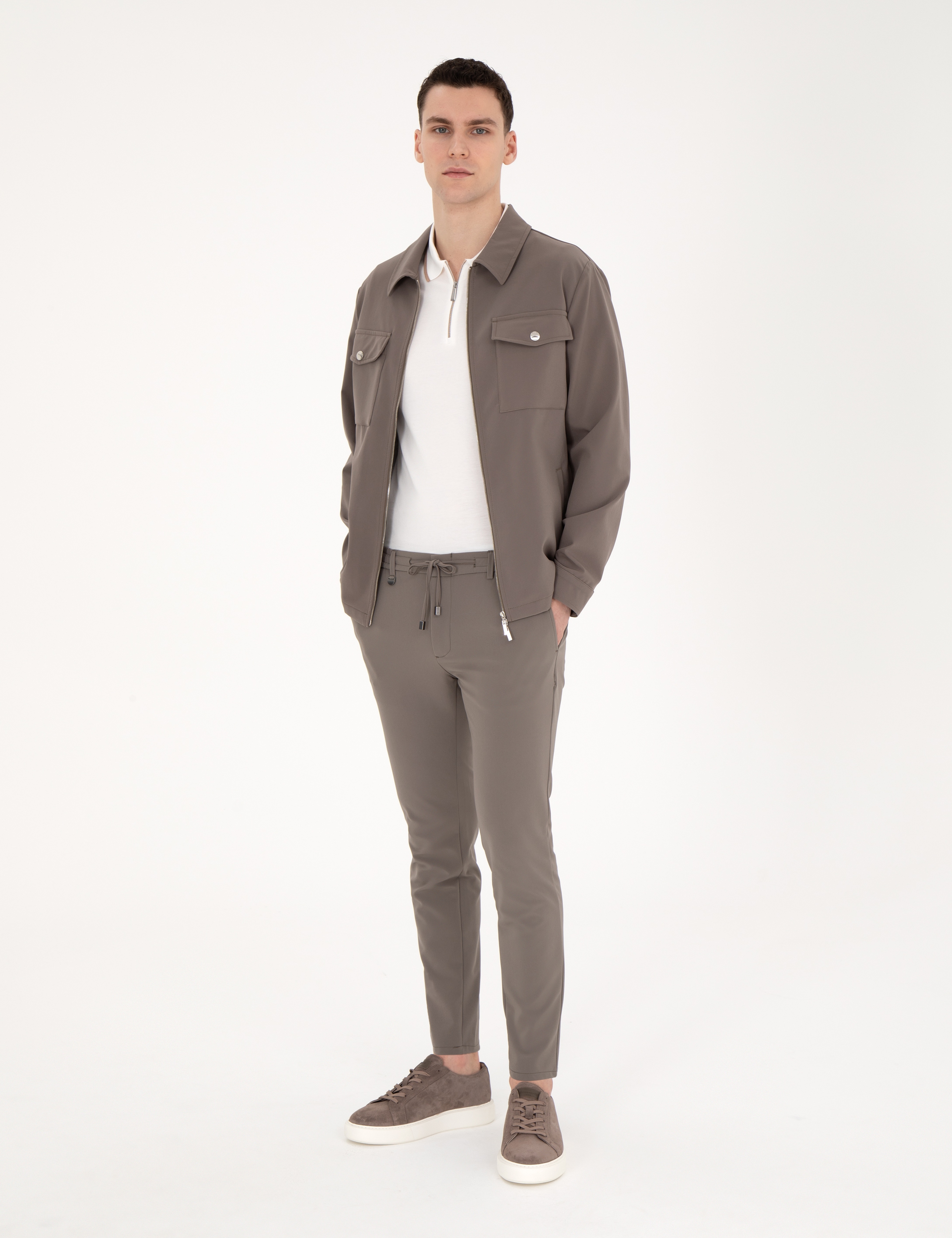 Vizon Regular Fit Fermuarlı Ceket - Image 4