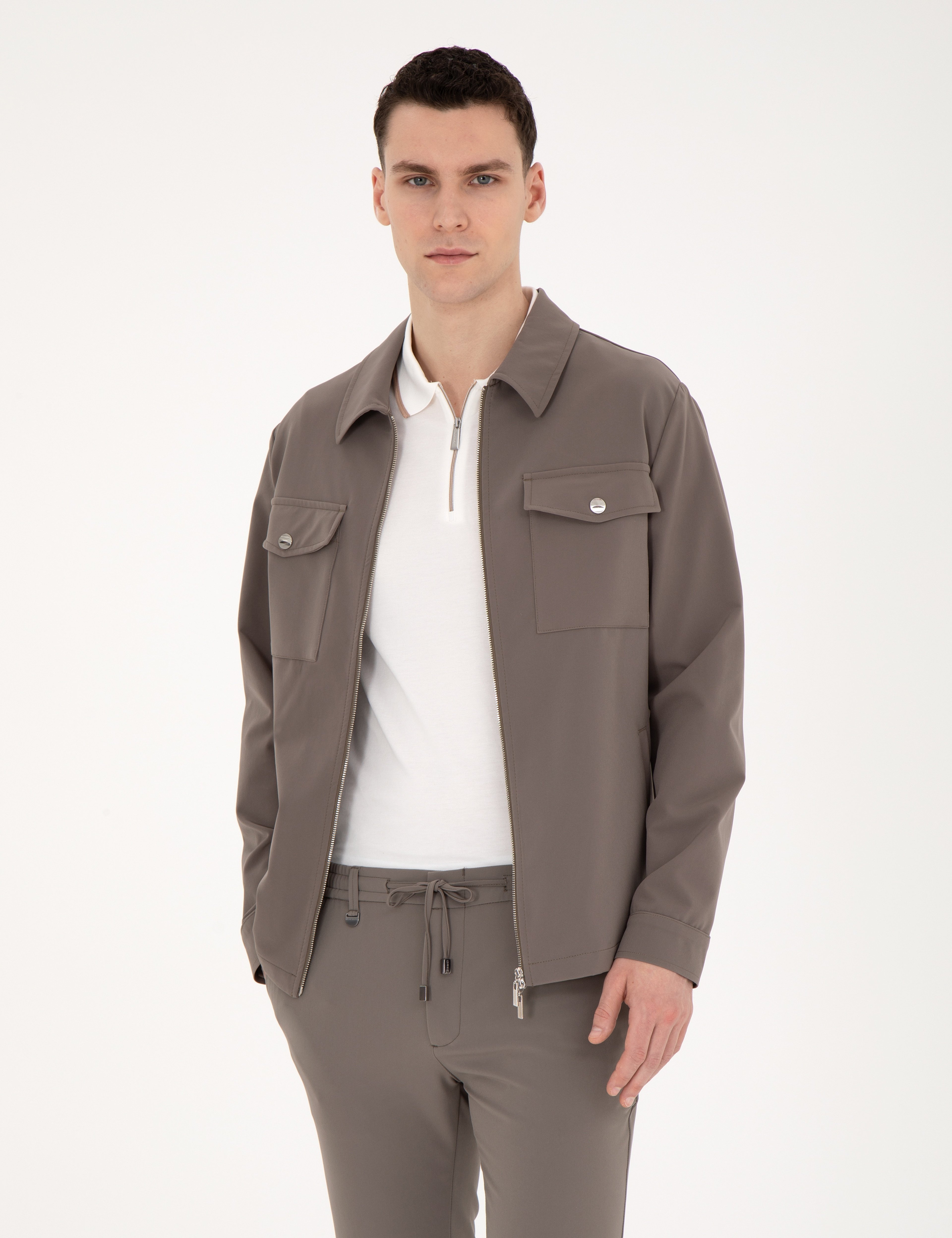 Vizon Regular Fit Fermuarlı Ceket - Image 3
