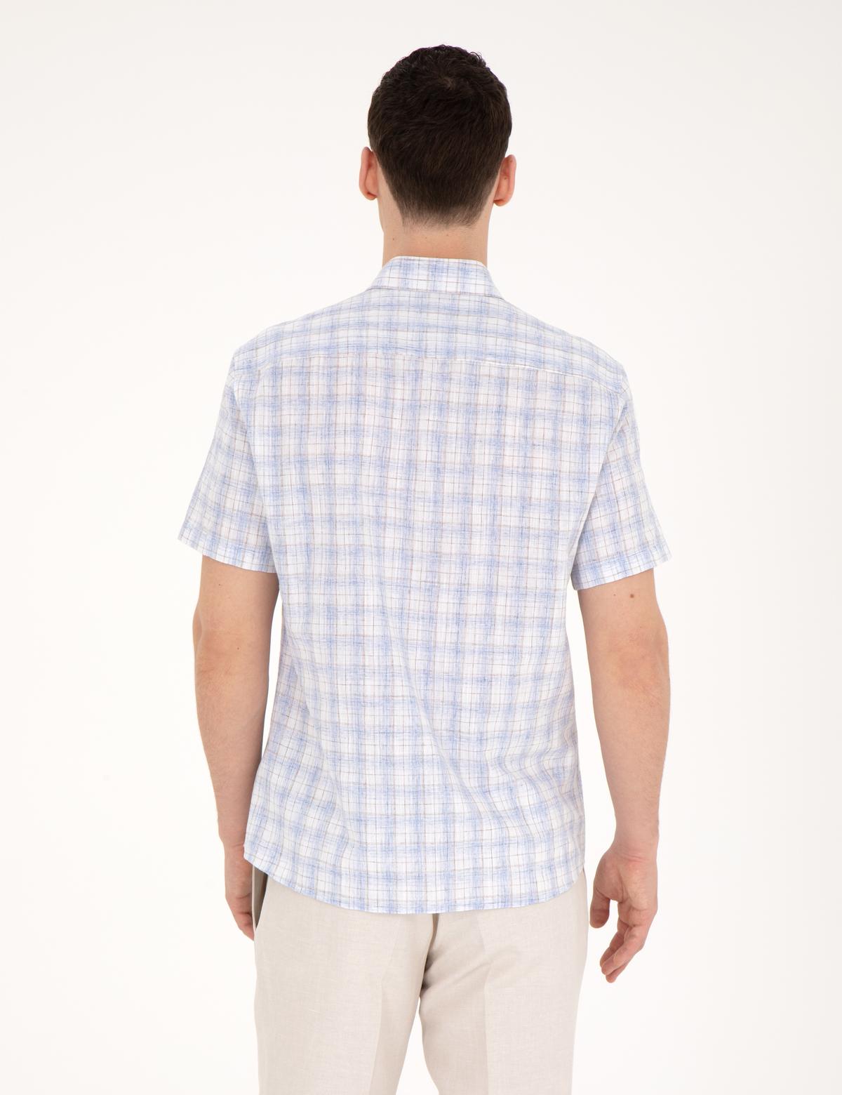 Açık Mavi Regular Fit Kısa Kollu Gömlek - 50288785007