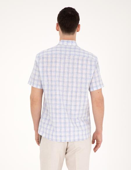 Açık Mavi Regular Fit Kısa Kollu Gömlek - 50288785007