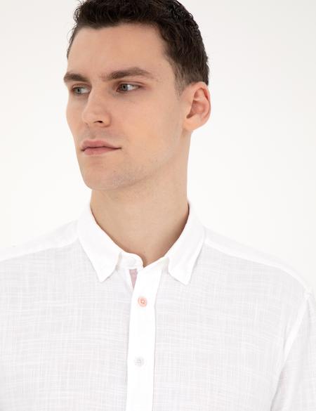 Beyaz Regular Fit Uzun Kollu Gömlek - 50284917010
