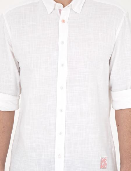 Beyaz Regular Fit Uzun Kollu Gömlek - 50284917010