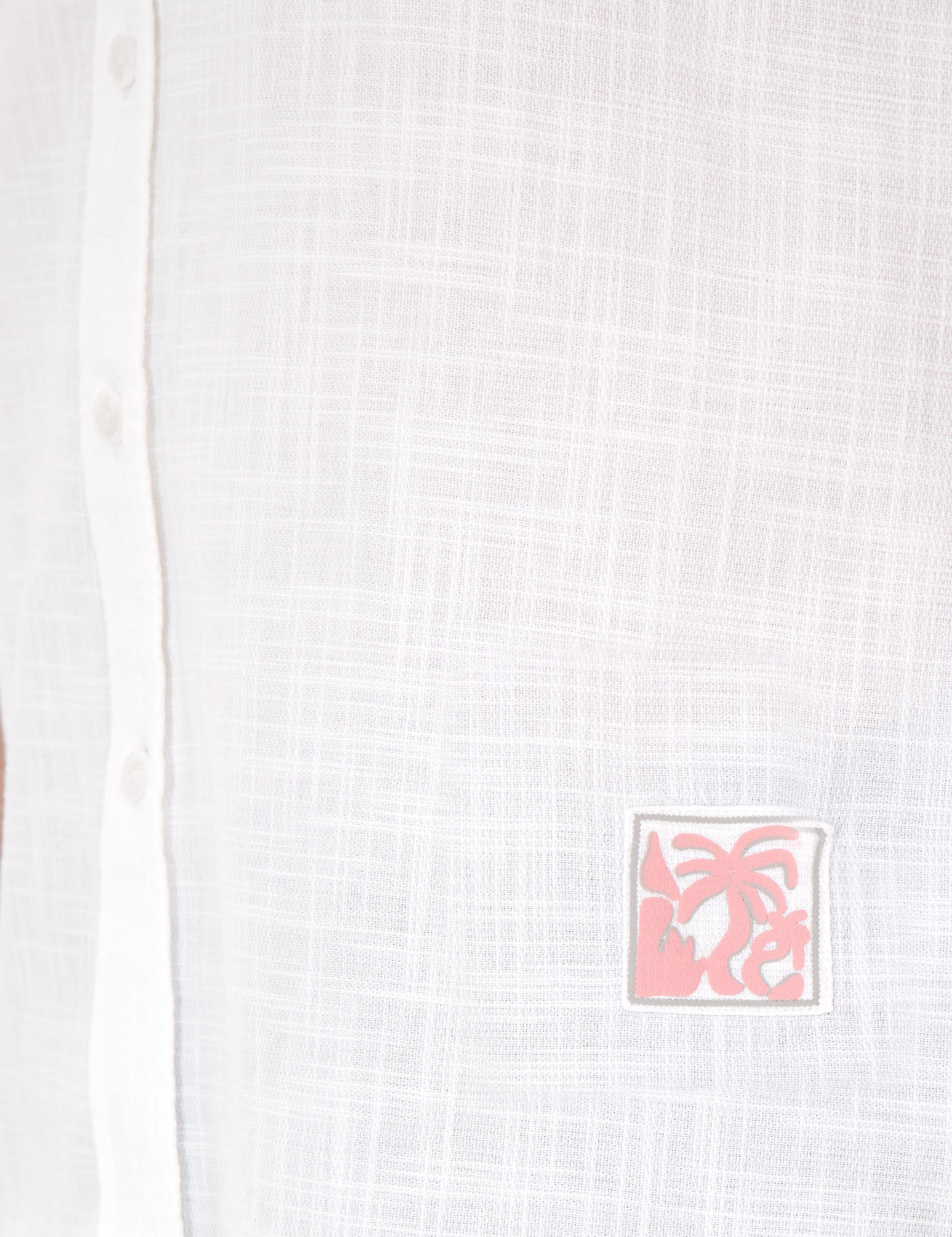 Beyaz Regular Fit Uzun Kollu Gömlek