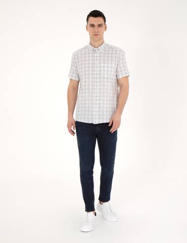 Yeşil Regular Fit Kısa Kollu Gömlek