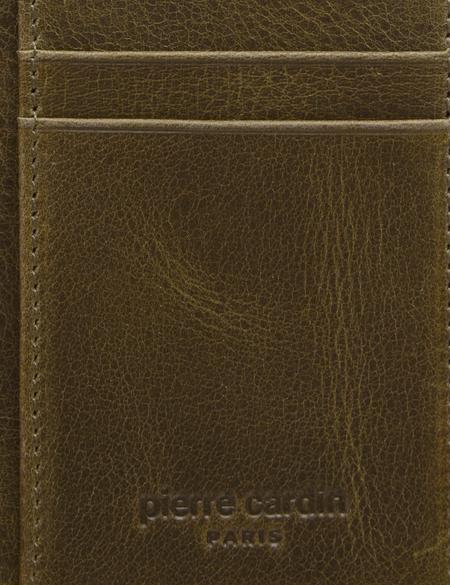 Erkek Haki Deri Kartlık - 50289269004