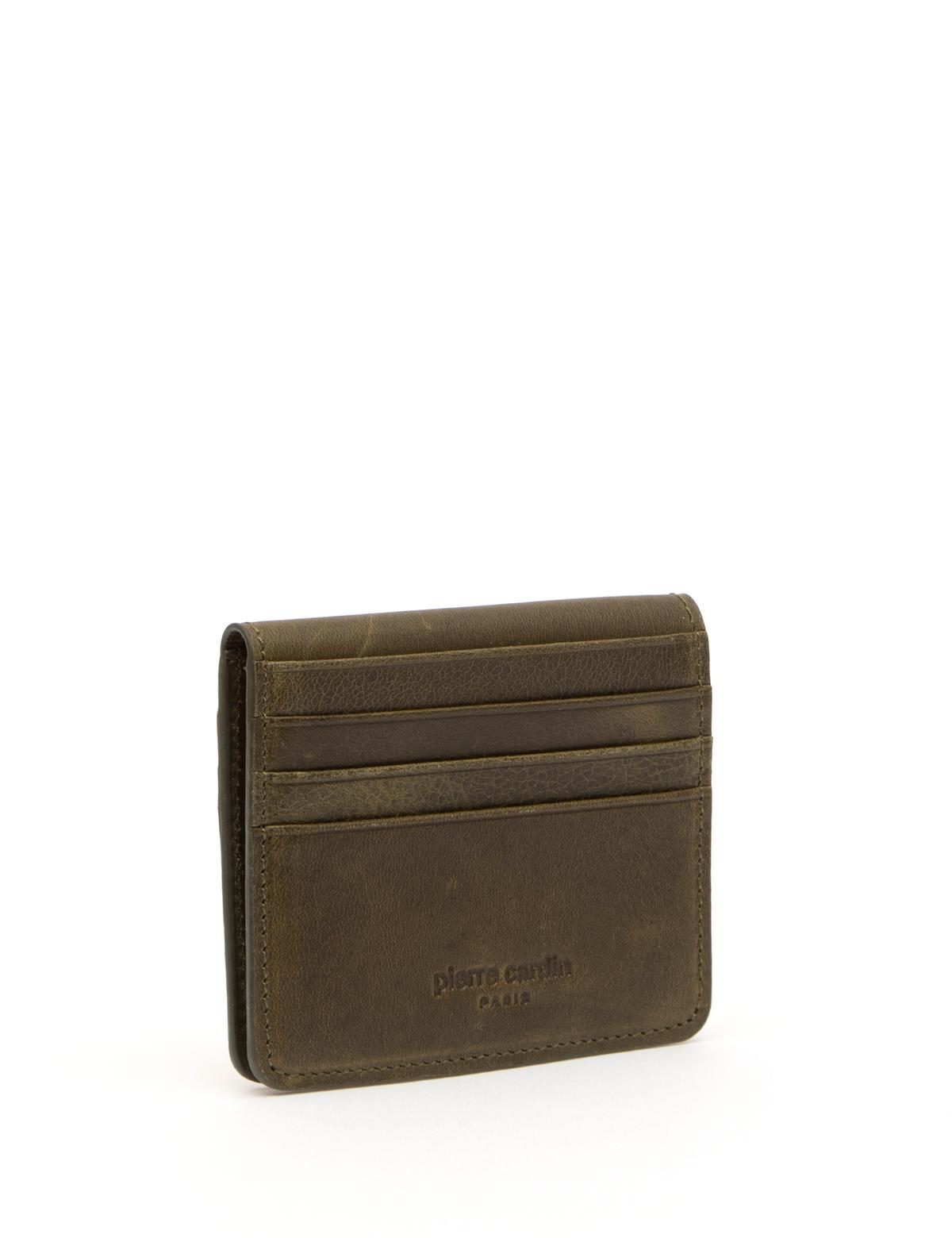 Erkek Haki Deri Cüzdan - 50294628001