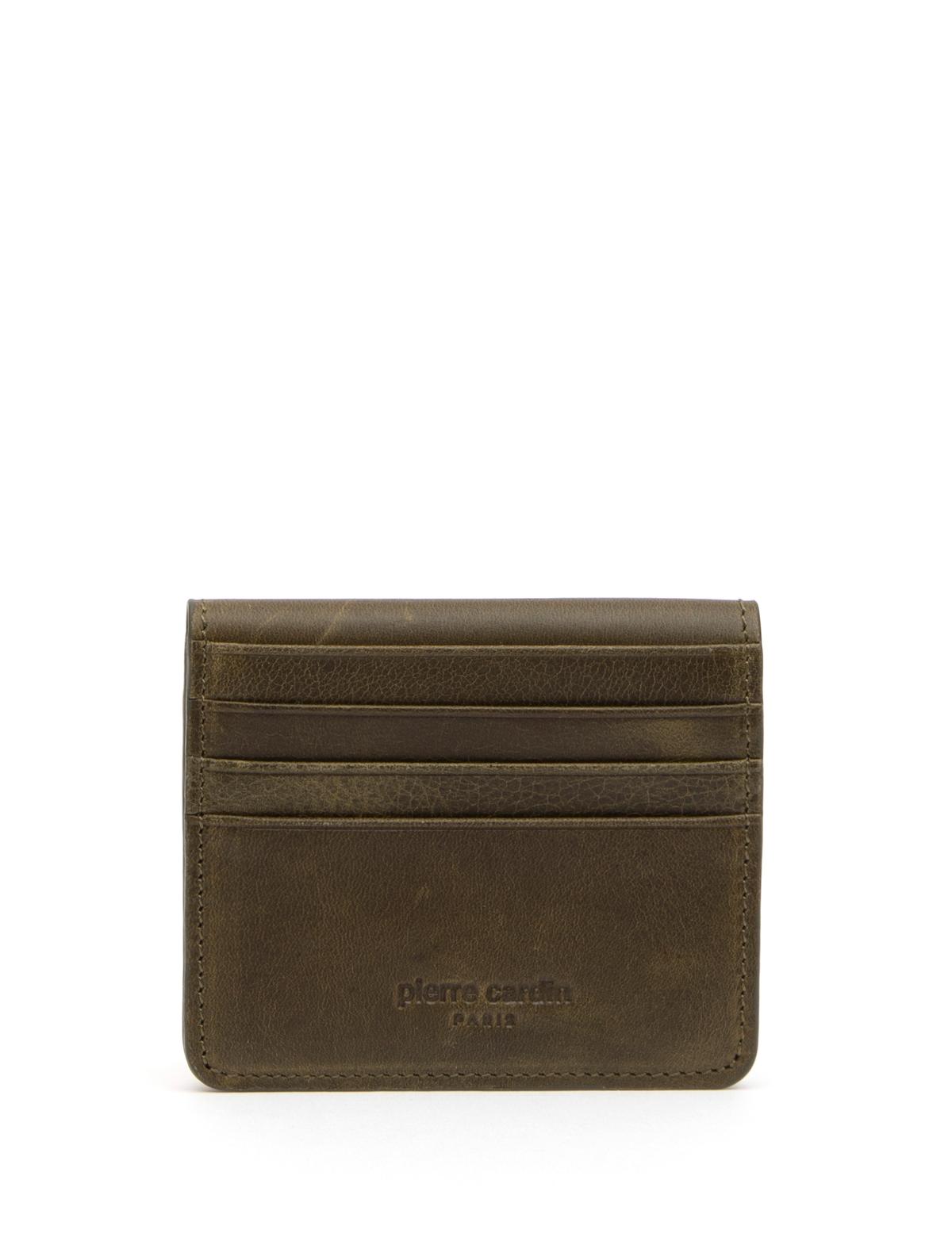 Erkek Haki Deri Cüzdan