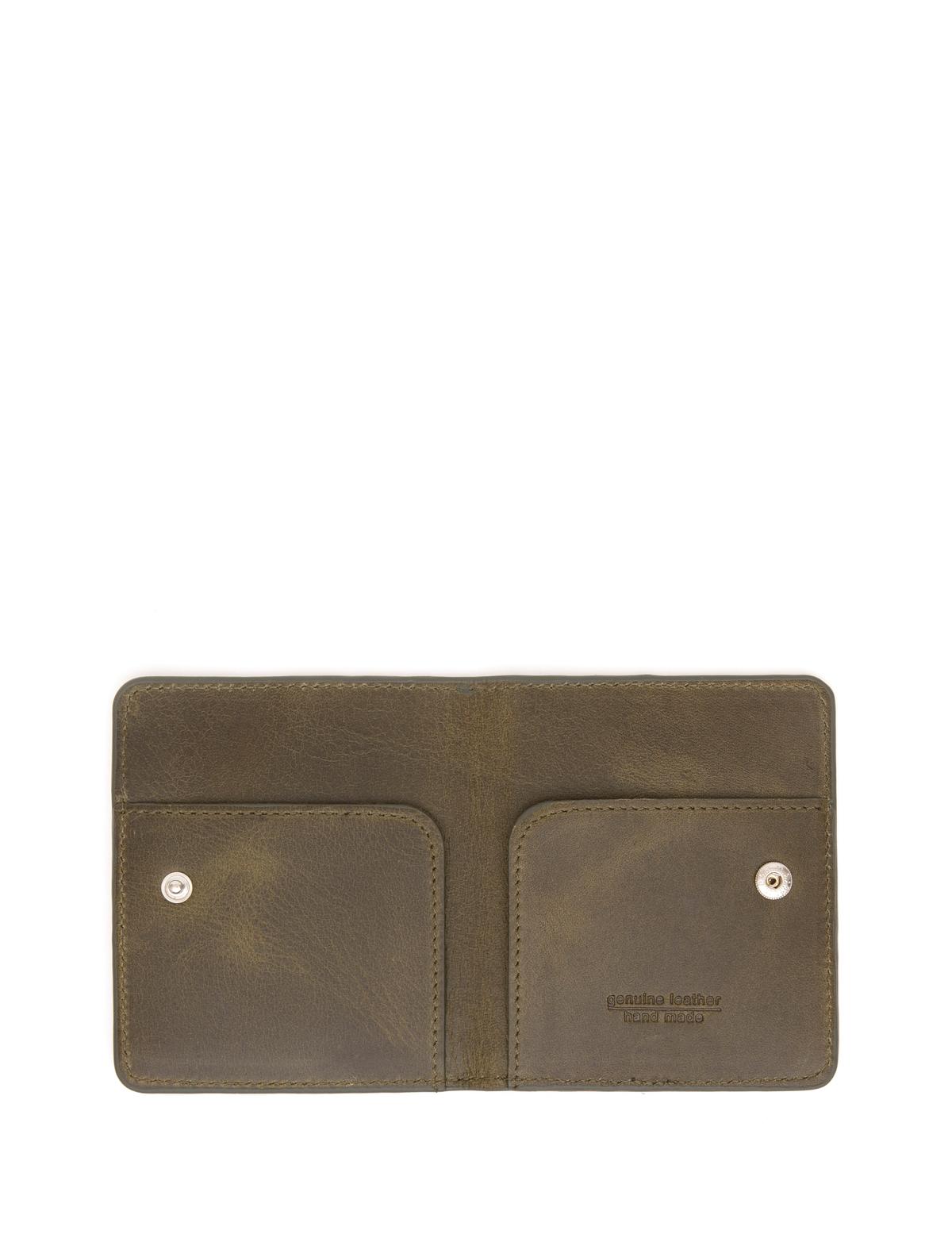 Erkek Haki Deri Cüzdan - 50294628001